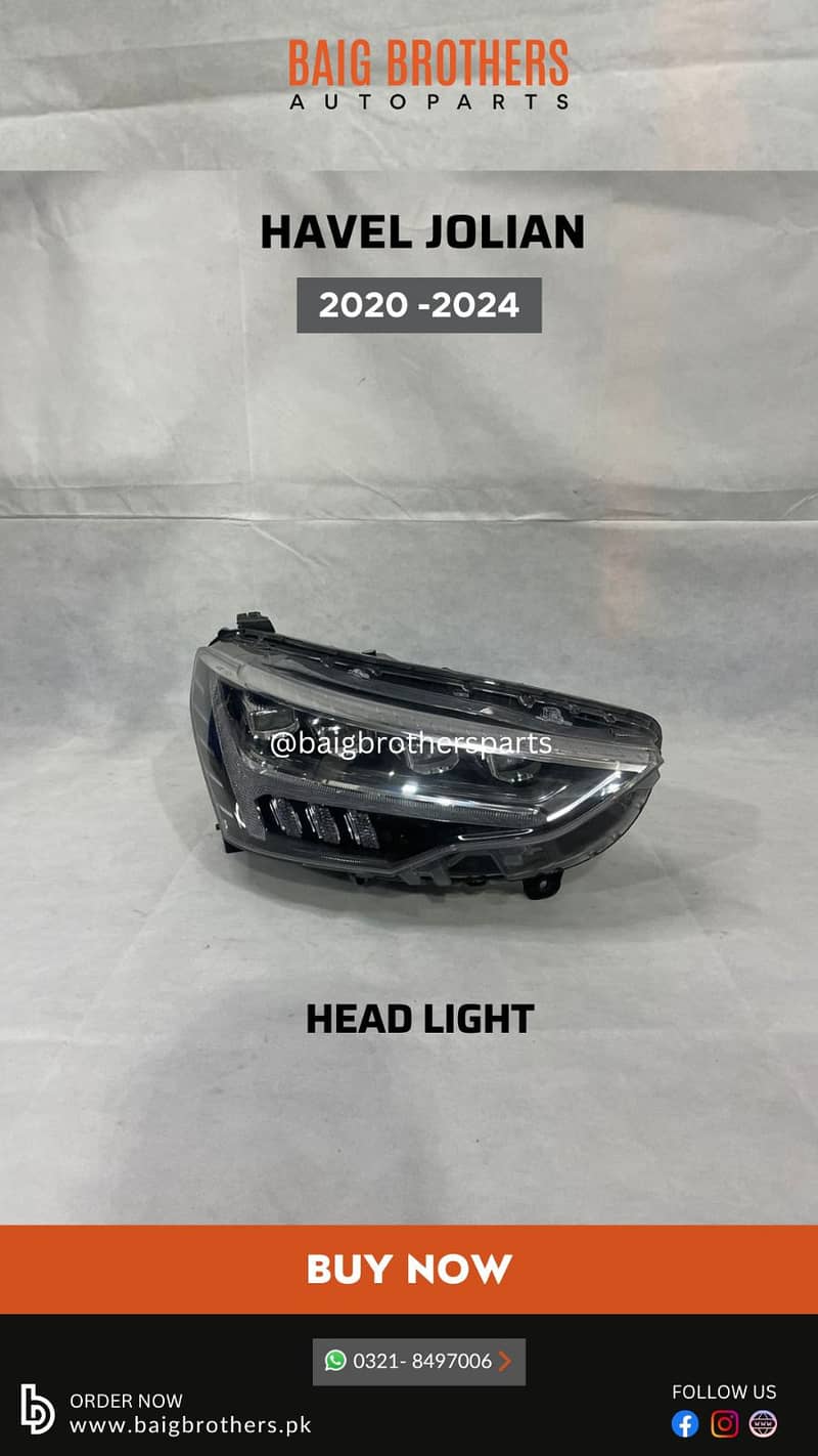 Hyundai Elantra Tucson Haval Kia Stonic MG Headlight Bonnet Door Lite 2