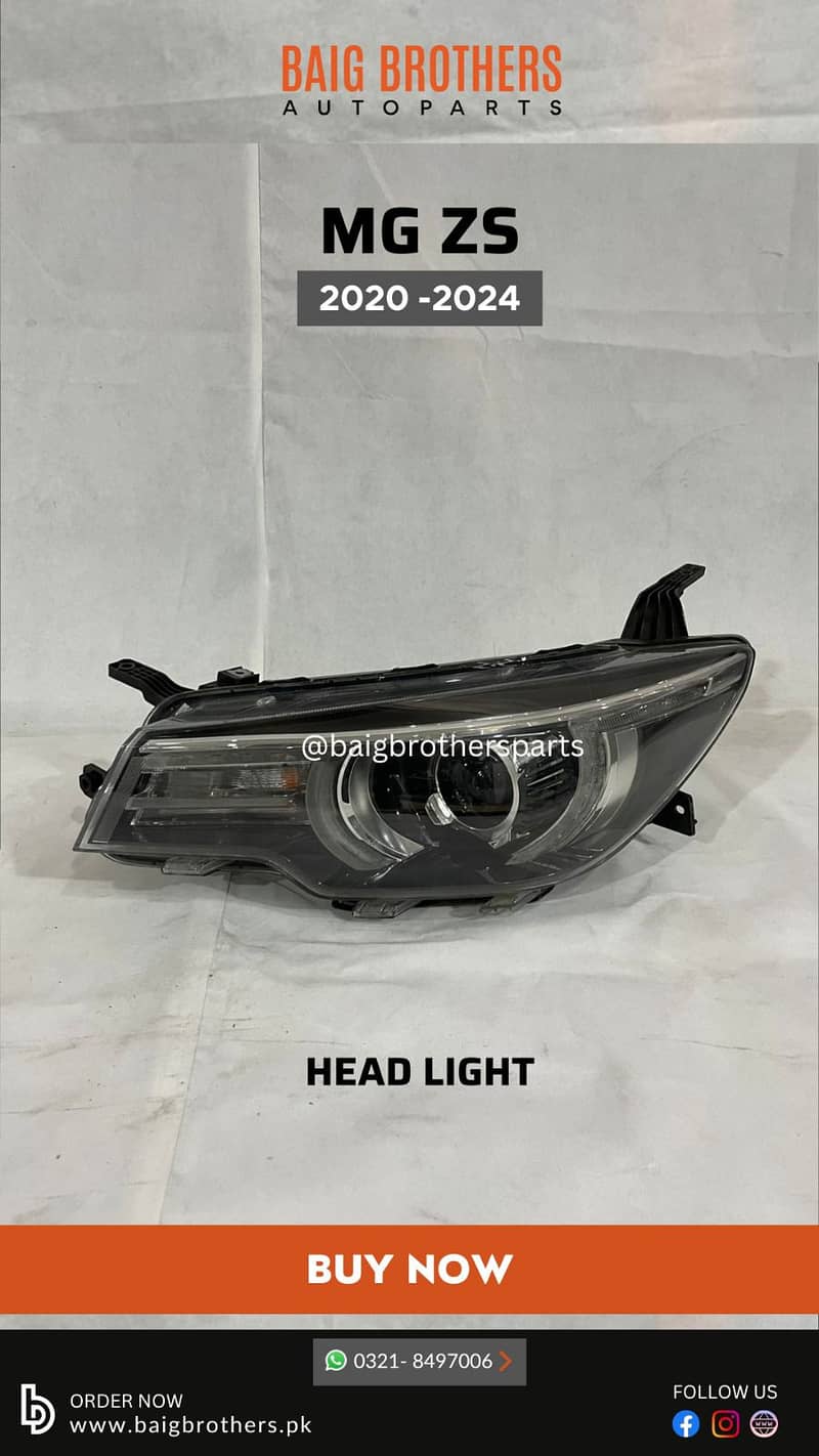 Hyundai Elantra Tucson Haval Kia Stonic MG Headlight Bonnet Door Lite 4