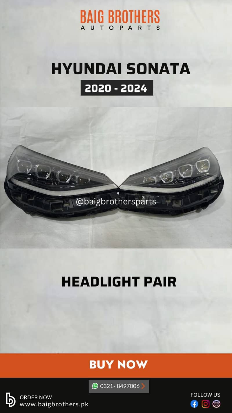 Hyundai Elantra Tucson Haval Kia Stonic MG Headlight Bonnet Door Lite 8