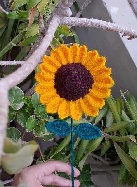 Handmade Crochet Sunflower 0