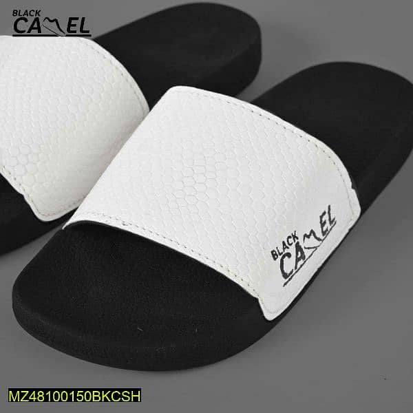 black camel cobra texture slide white 1