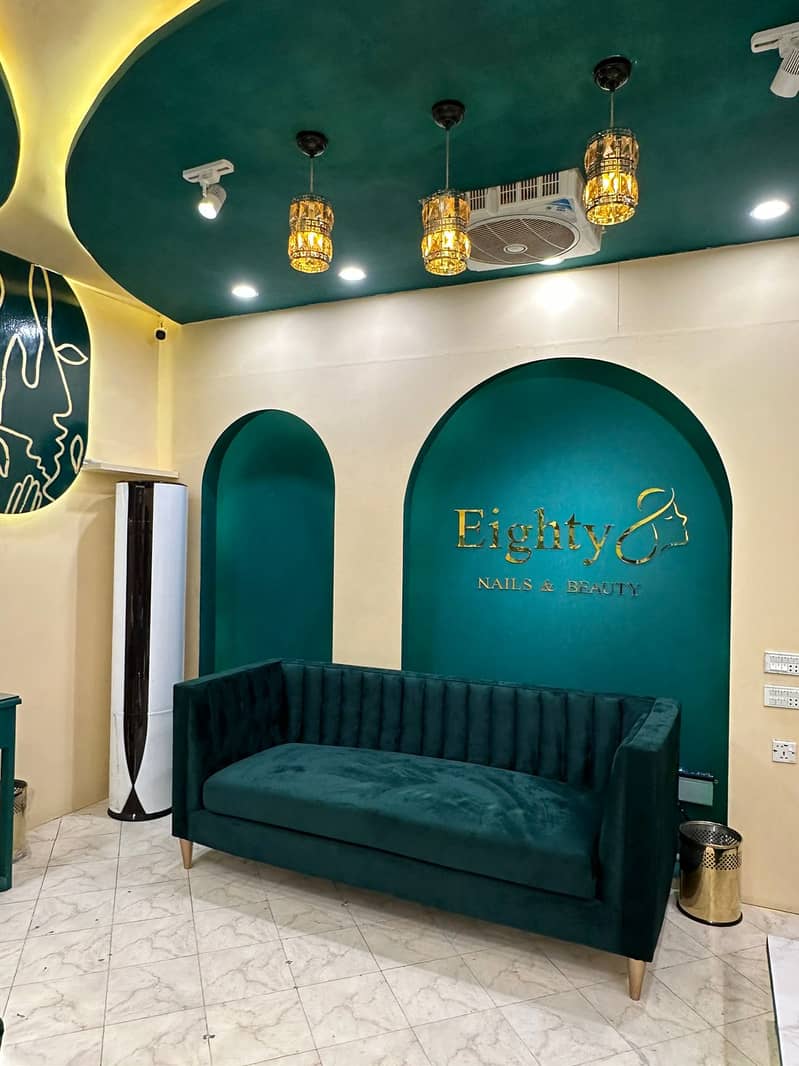 Fully Furnished Nail Salon for Sale in Lahore Gulberg 7