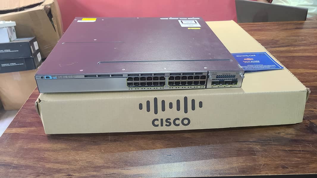 Cisco Catalyst 3750-X 24-Port Gigabit + 10G PoE Switch (With Box) 2