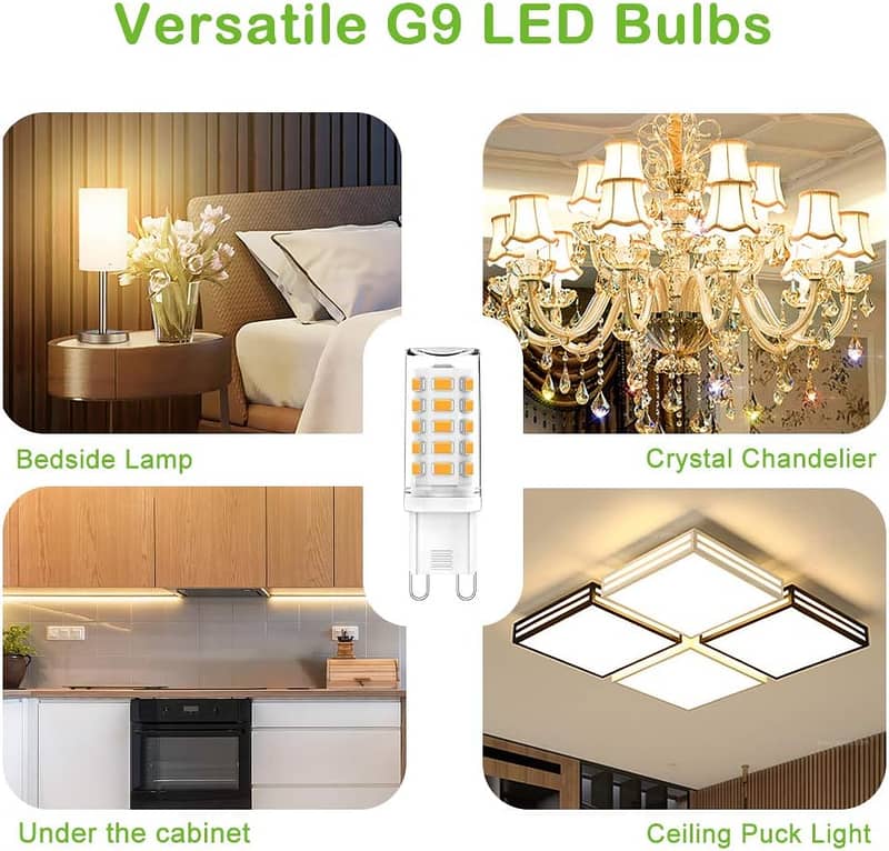 G9 LED Bulbs Dimmable, Warm White 2700K, 3W G9 LED Light Bulb, 3