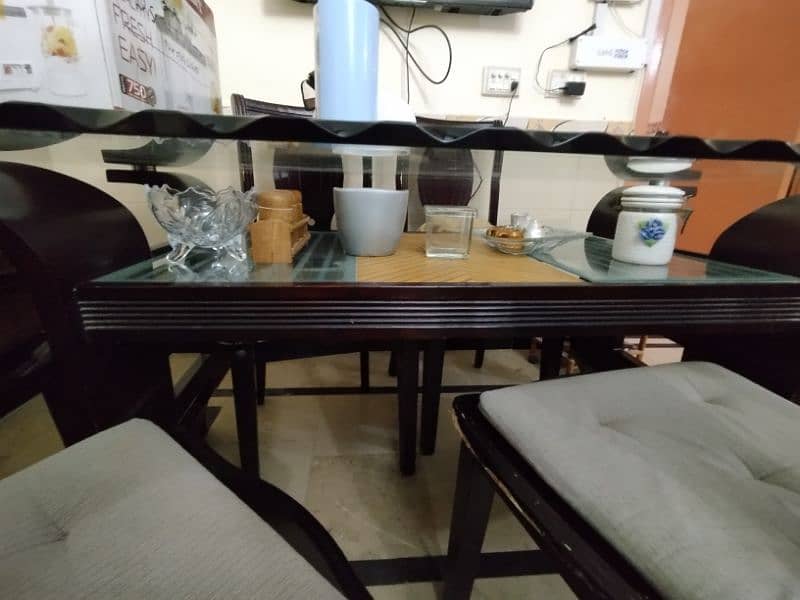 tempered glass top dinning table 7