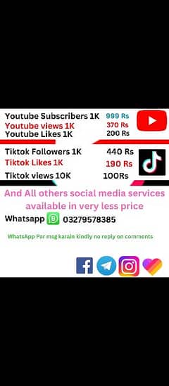 YouTube subscribers Facebook Instagram Pinterest Twitter views