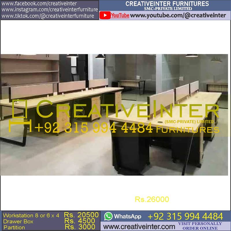 Office Reception Table Conference counter Side Workstations Chairs 4