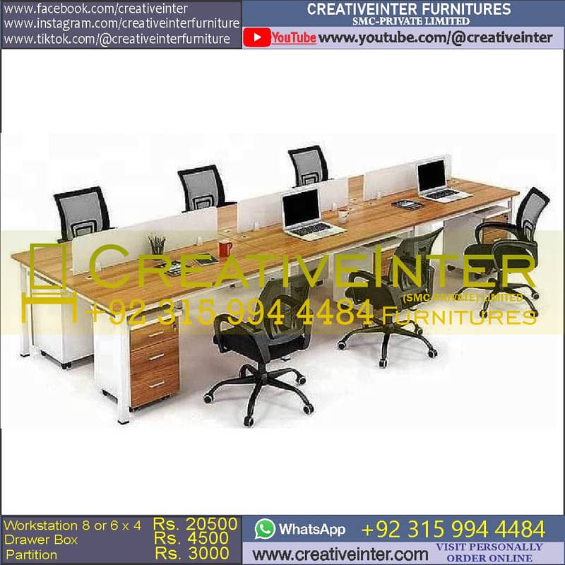 Office Reception Table Conference counter Side Workstations Chairs 10