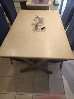 6 chairs dining table set just like new for sale