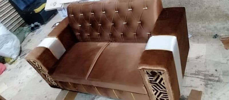 7 seter brand new  2 chair long back and s s work and sitlish kusham 2
