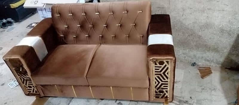 7 seter brand new  2 chair long back and s s work and sitlish kusham 3