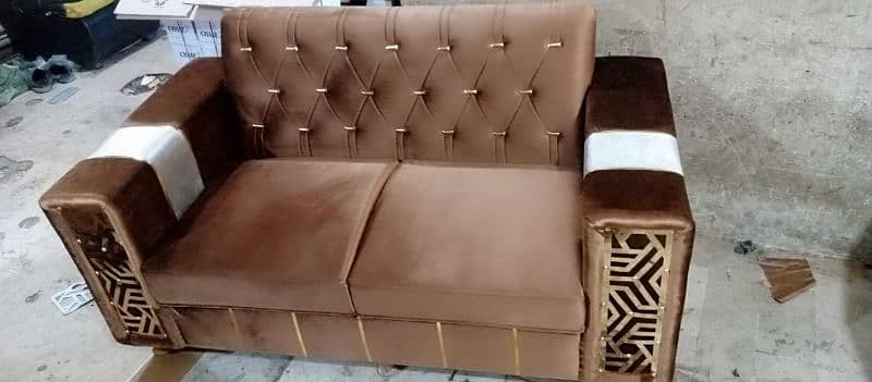 7 seter brand new  2 chair long back and s s work and sitlish kusham 4
