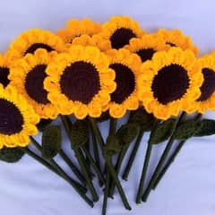 Handmade Crochet Sunflowers