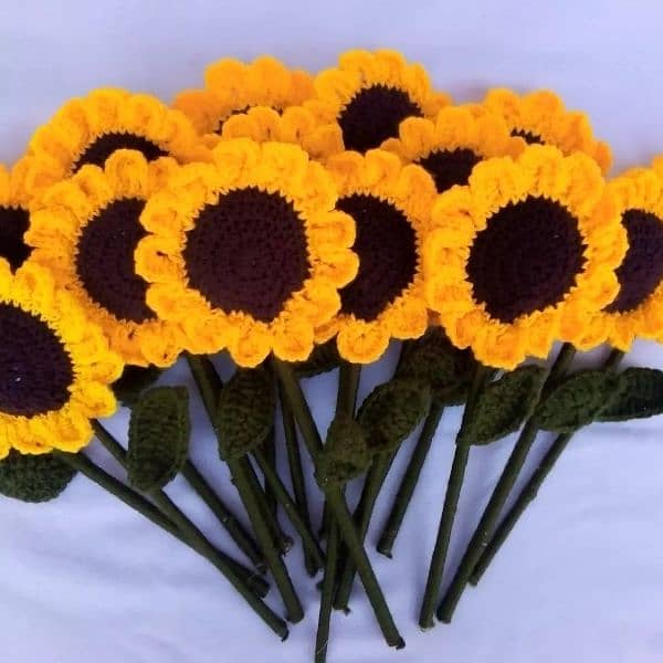 Handmade Crochet Sunflowers 0