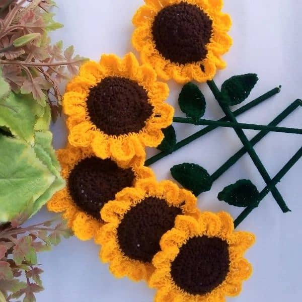 Handmade Crochet Sunflowers 1