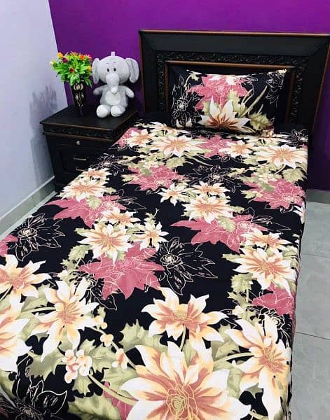 2  piece cotton printed single bed sheet 2