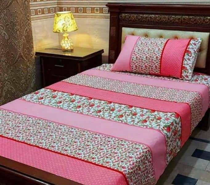 2  piece cotton printed single bed sheet 5