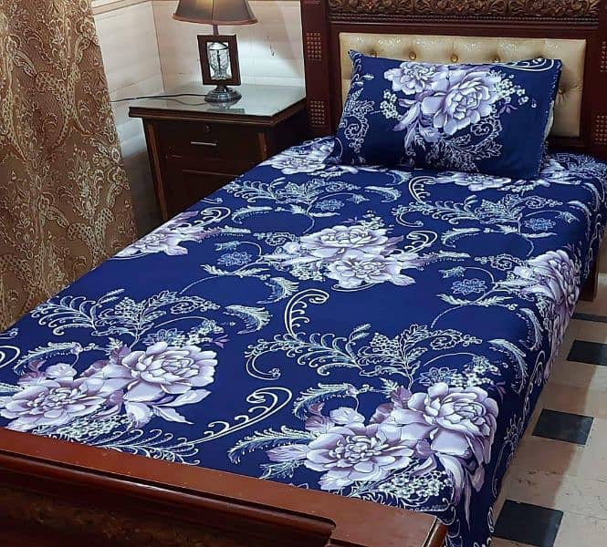 2  piece cotton printed single bed sheet 7