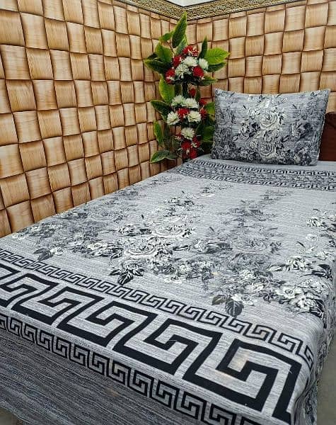 2  piece cotton printed single bed sheet 9