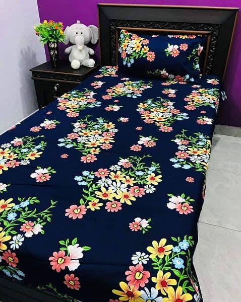 2  piece cotton printed single bed sheet 11