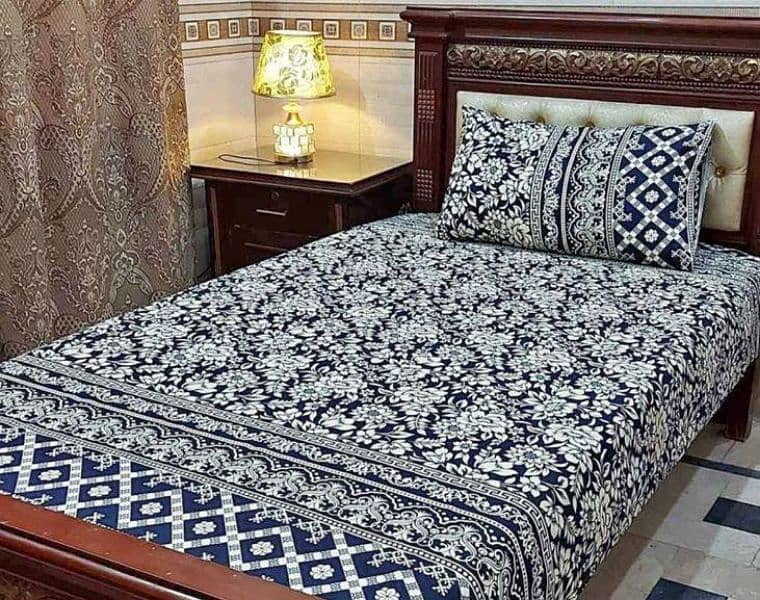 2  piece cotton printed single bed sheet 13