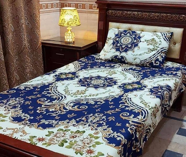 2  piece cotton printed single bed sheet 14