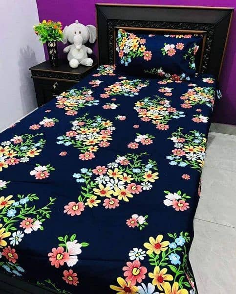 2  piece cotton printed single bed sheet 15