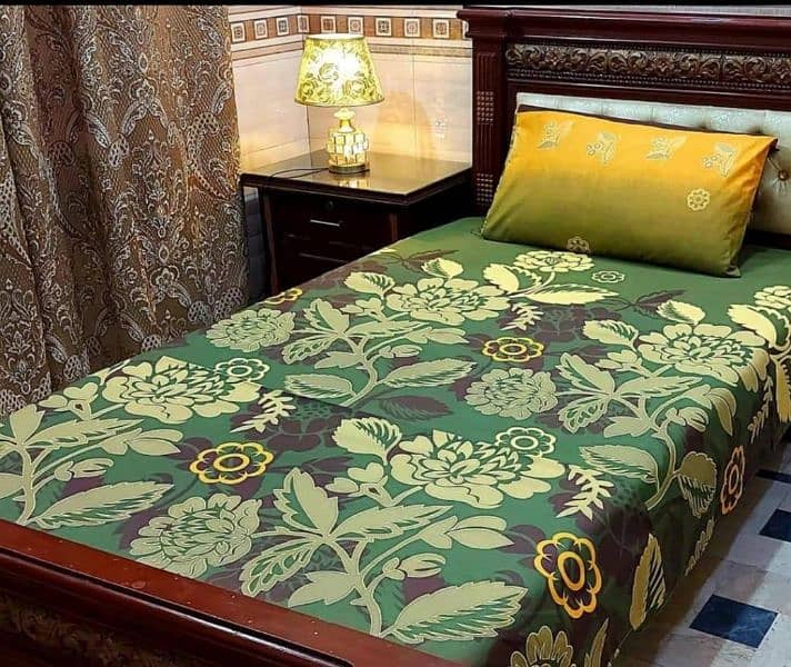 2  piece cotton printed single bed sheet 16