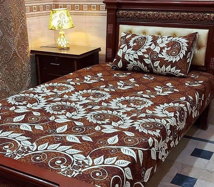 2  piece cotton printed single bed sheet 17