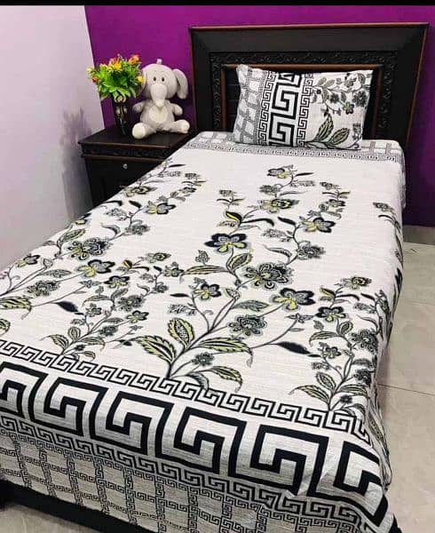 2  piece cotton printed single bed sheet 18