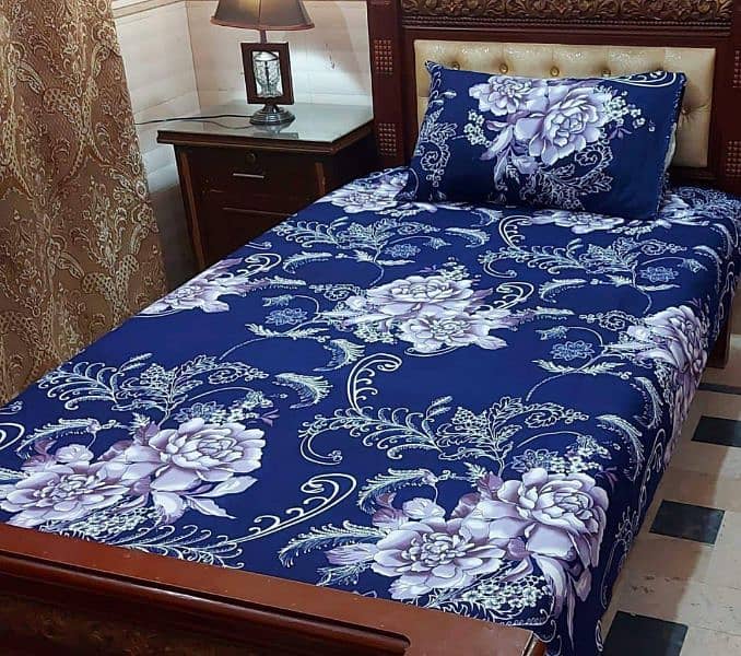 2  piece cotton printed single bed sheet 19