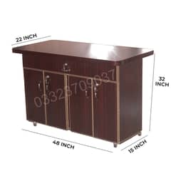 4 feet IS13 Wooden and Large Iron Stand - Brown