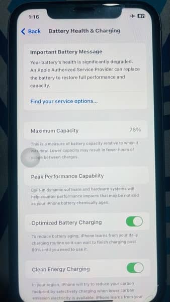 iphone 11.64 gb. 76 battery health 1