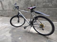 Mountain Bicycle with gears along air pump