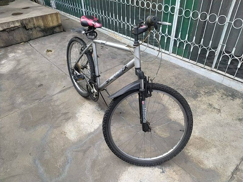 Mountain Bicycle with gears along air pump 2