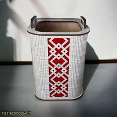 A New wood dustbin with gift tissue box