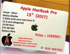 Apple MacBook Pro     13” (2017)