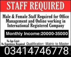 job available. . . 03414746778 0