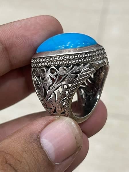Natural Feroza orignal Ring 925 silver 3