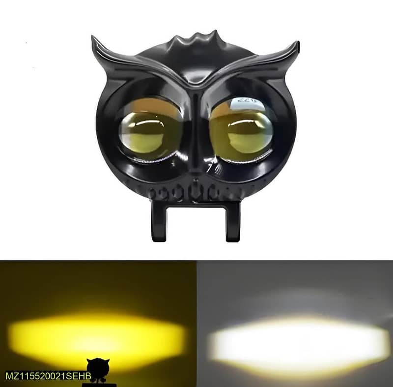 2 pcs OWL Shape Fog Yellow-White Light 3