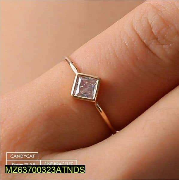 metal ring zircon Stone 1