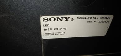 40 INCH LED SONY REGINAL NOT CHINA