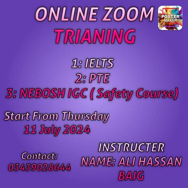 IELTS , PTE and Nebosh IGC safety course 0