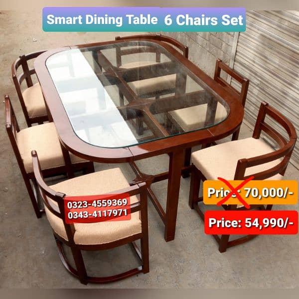 Smart dining table/round dining table/4 chair/6 chair/dining table 12