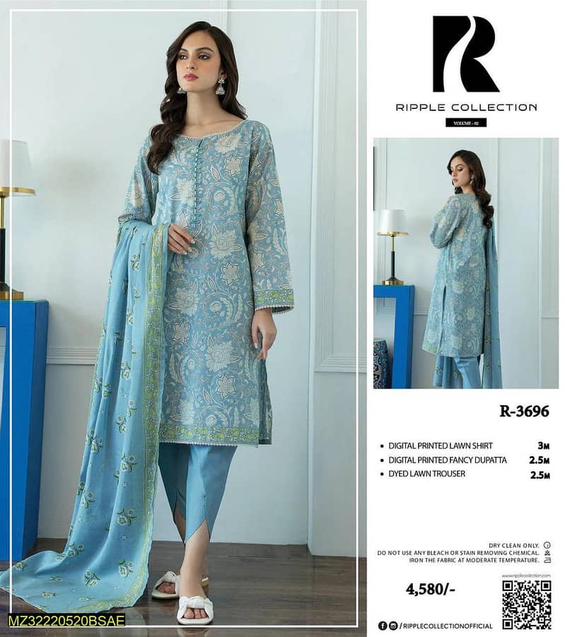 3 piece suits | unstitch suit | lawn suits | lawn collection | 0