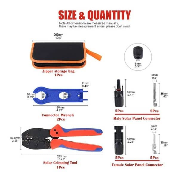 Solar Panels MC4 Connector Crimping Tool All Model's 7