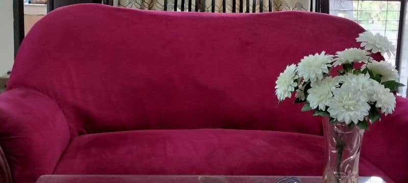 maroon sofa set 1