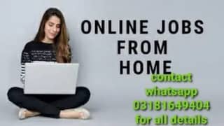 We required faisalabad males females for online typing home job