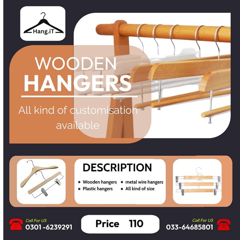 WOODEN HANGERS |Boutique|HANGERS|PLASTIC HANGERS|New|pro 0