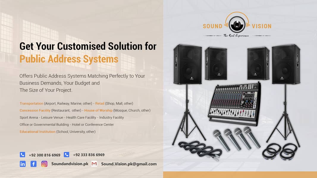 Get Your Customised Solution for Public Address Systems 0